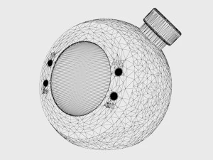 Water Powered Clock 3D Model
