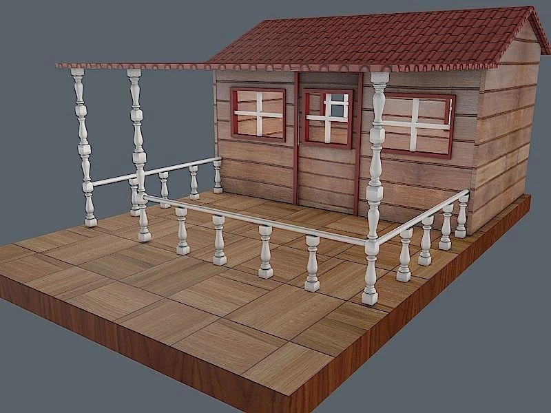 Wendy House 3D Model .c4d .max .obj .3ds .fbx .stl .blend 