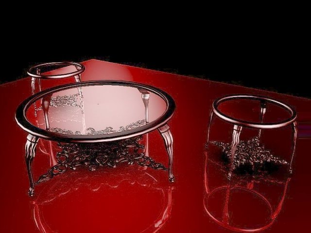 Coffee Table Set Modello 3D .c4d .max .obj .3ds .fbx .stl .blend 