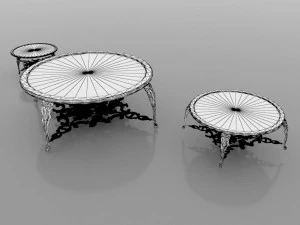 Coffee Table Set 3D Model