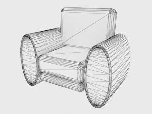 Plump Armchair 3D Model