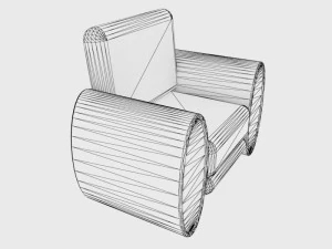 Plump Armchair 3D Model