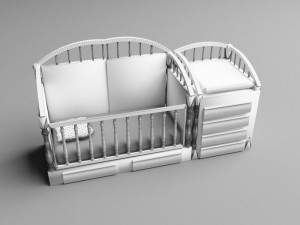Baby Bed 3D Model