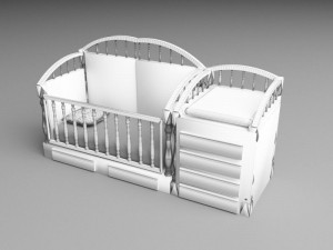 Baby Bed 3D Model