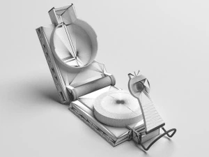 Lensatic Compass 3D Model