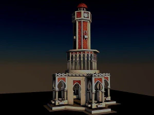 Izmir Clock Tower 3D Model