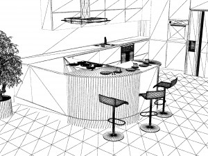 American Kitchen Model 3D