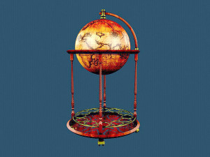 World Bar Cart 3D Model