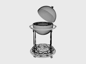 World Bar Cart 3D Model