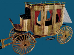 Western Wagon 3D Model