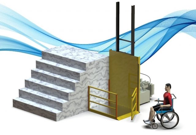 Wheelchair Elevator Modelo 3D .c4d .max .obj .3ds .fbx .stl .blend 