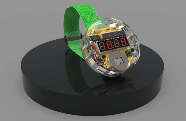 Led Wristwatch 3D Model .c4d .max .obj .3ds .fbx .stl .blend 