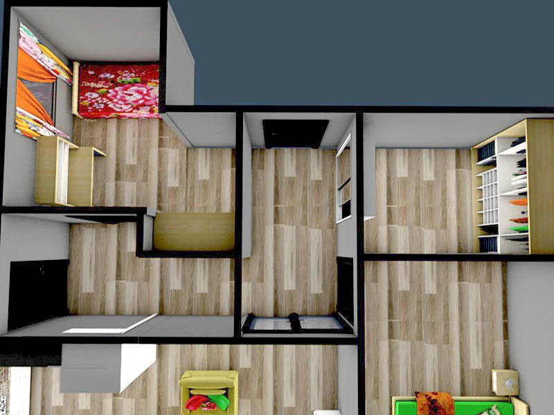 House Plan 3D Model .c4d .max .obj .3ds .fbx .stl .blend