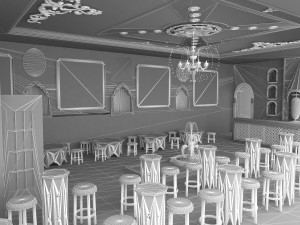 Ottoman Restaurant 4K 3D Model