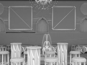 Ottoman Restaurant 4K 3D Model