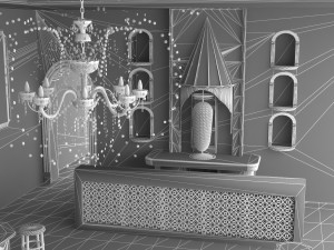 Ottoman Restaurant 4K 3D Model