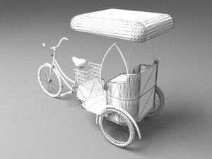 Bike Rickshaw 4 3D Model
