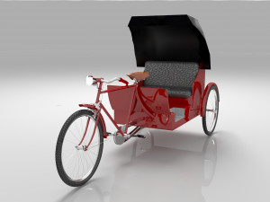 Bike Rickshaw 3 3D Model