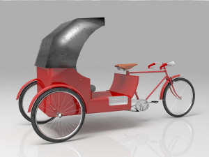 Bike Rickshaw 3 3D Model