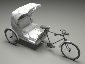 Bike Rickshaw 3 3D Model