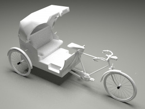 Bike Rickshaw 3 3D Model