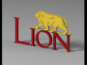 Lion Logo 3D Model