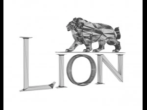 Lion Logo 3D Model
