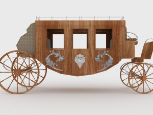 Western Wagon 4 3D Model