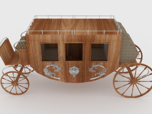 Western Wagon 4 3D Model