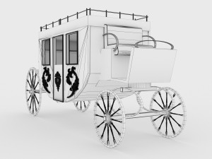 Western Wagon 4 3D Model