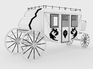 Western Wagon 4 3D Model