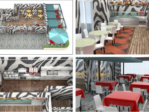 Zebra Restaurant 3D Model