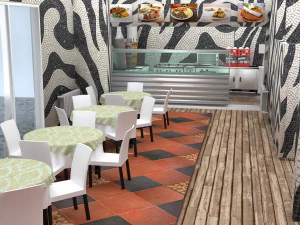 Zebra Restaurant 3D Model