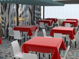 Zebra Restaurant 3D Model