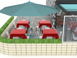 Zebra Restaurant 3D Model