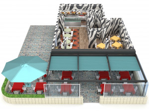 Zebra Restaurant Modèle 3D