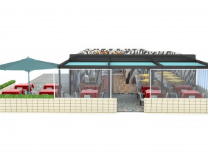 Zebra Restaurant Modèle 3D