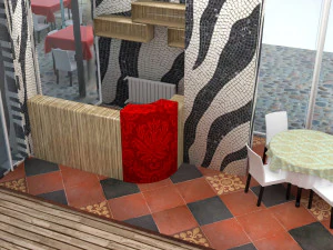 Zebra Restaurant 3D Model