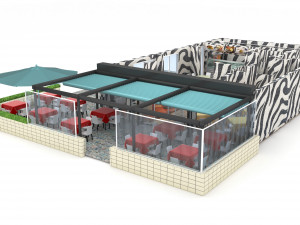 Zebra Restaurant Modèle 3D