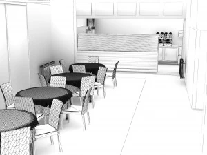 Zebra Restaurant 3D Model
