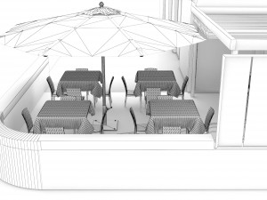 Zebra Restaurant Modèle 3D