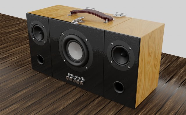 Compact Boombox 3D मॉडल .c4d .max .obj .3ds .fbx .stl .blend 