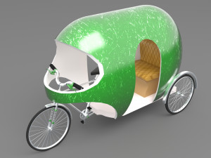 Modern Rickshaw 3D Model