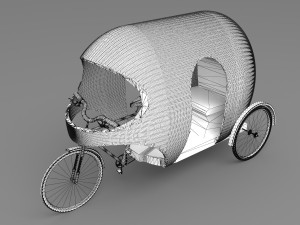 Modern Rickshaw Model 3D