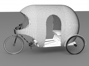 Modern Rickshaw Model 3D