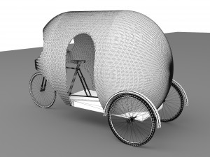 Modern Rickshaw Model 3D