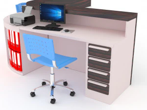 Balc&atilde;o de informa&ccedil;&otilde;es Modelo 3D