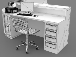Information Desk 3D Model