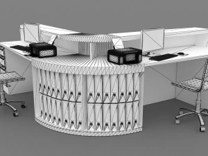 Balc&atilde;o de informa&ccedil;&otilde;es Modelo 3D