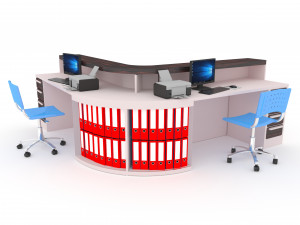 Information Desk 3D 모델